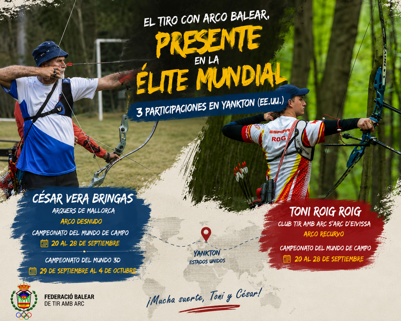 Toni Roig Y Cesar Vera representarán España en Yankton